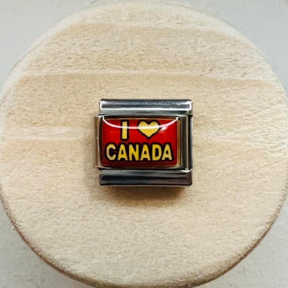 I ❤️ CANADA Italian Charm Bracelet Link